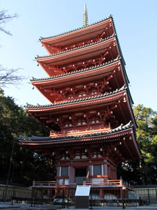 「五重塔」 高さ31mの総檜造りで、高知県では唯一のもので鎌倉時代初期の様式。