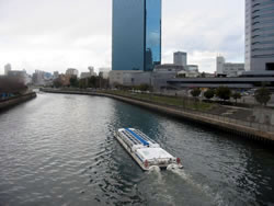 大阪城新橋から「水上バス」