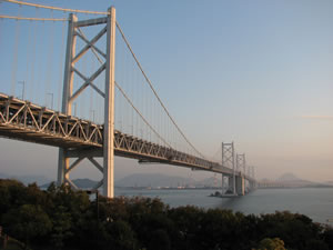 「与島」からの瀬戸大橋