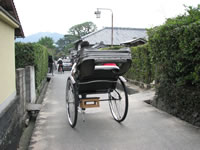 萩の城下町を走る人力車