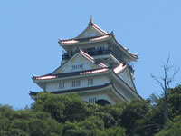 金華山山頂の「岐阜城」