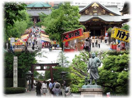 上野恩賜公園の西郷隆盛の銅像と弁天堂・湯島天神・根津神社