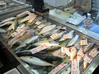 新鮮な魚介類が安価で提供。