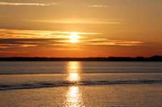 浜名湖に沈む夕陽