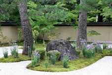 源氏庭には、紫式部の邸宅址を記念する顕彰碑がたてられました。