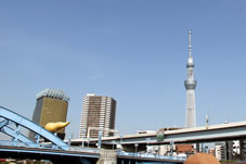 駒形橋から見る、東京スカイツリー