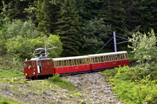 登山列車は高低差1.383mのルートをゆっくりと上っていきます。