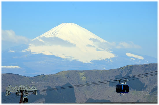 箱根「大涌谷」より富士山を望む