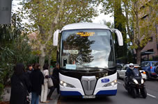 スペイン国内の移動バス。